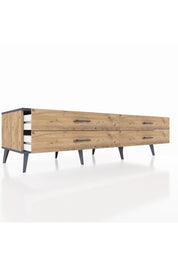 Kronos TV Ünitesi 4 Çekmeceli  176x59x51 Çam-Antrasit/Çam