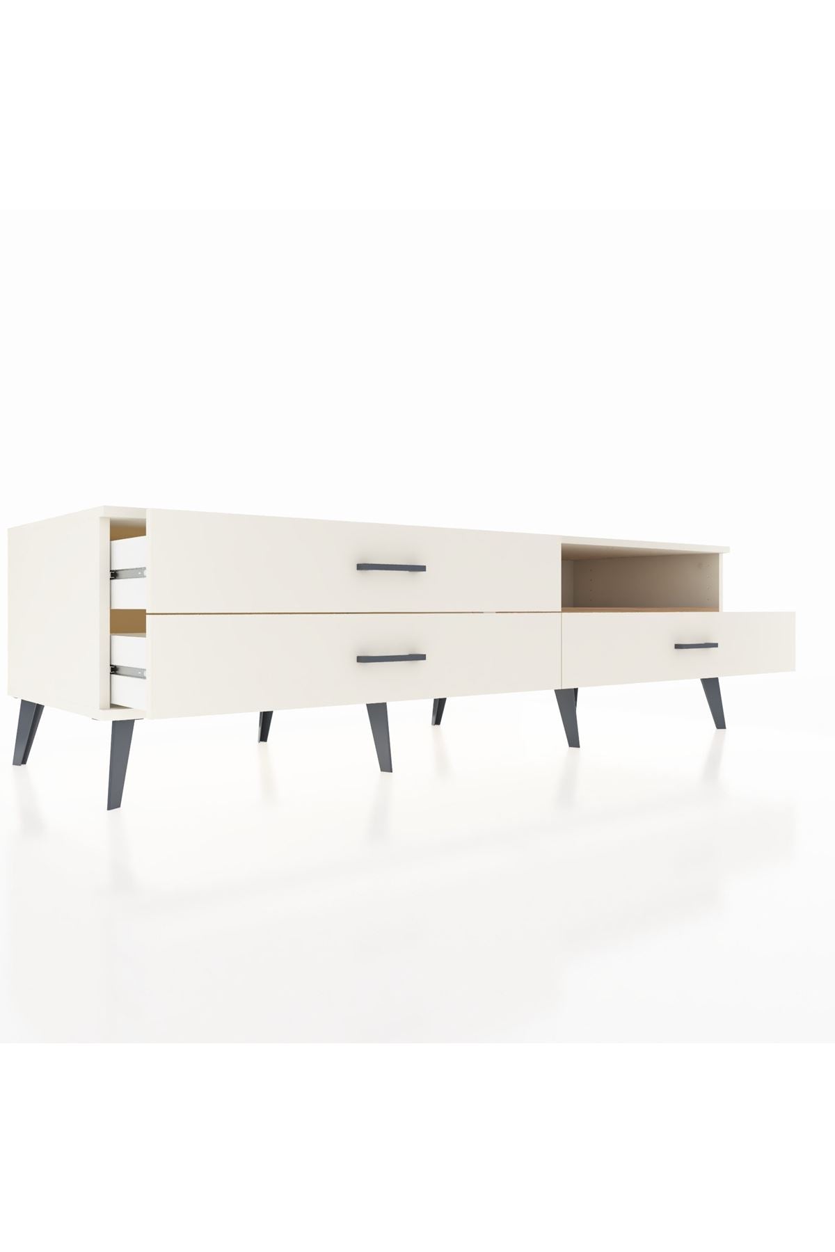 Kronos TV Ünitesi Tek Raflı 3 Çekmeceli  176x59x51 Aytaşı-Çam/Aytaşı