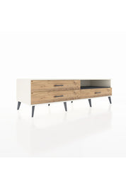 Kronos TV Ünitesi Tek Raflı 3 Çekmeceli  176x59x51 Aytaşı-Antrasit/Çam