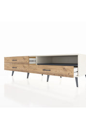 Kronos TV Ünitesi Tek Raflı 3 Çekmeceli  176x59x51 Aytaşı-Antrasit/Çam