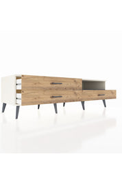 Kronos TV Ünitesi Tek Raflı 3 Çekmeceli  176x59x51 Aytaşı-Antrasit/Çam