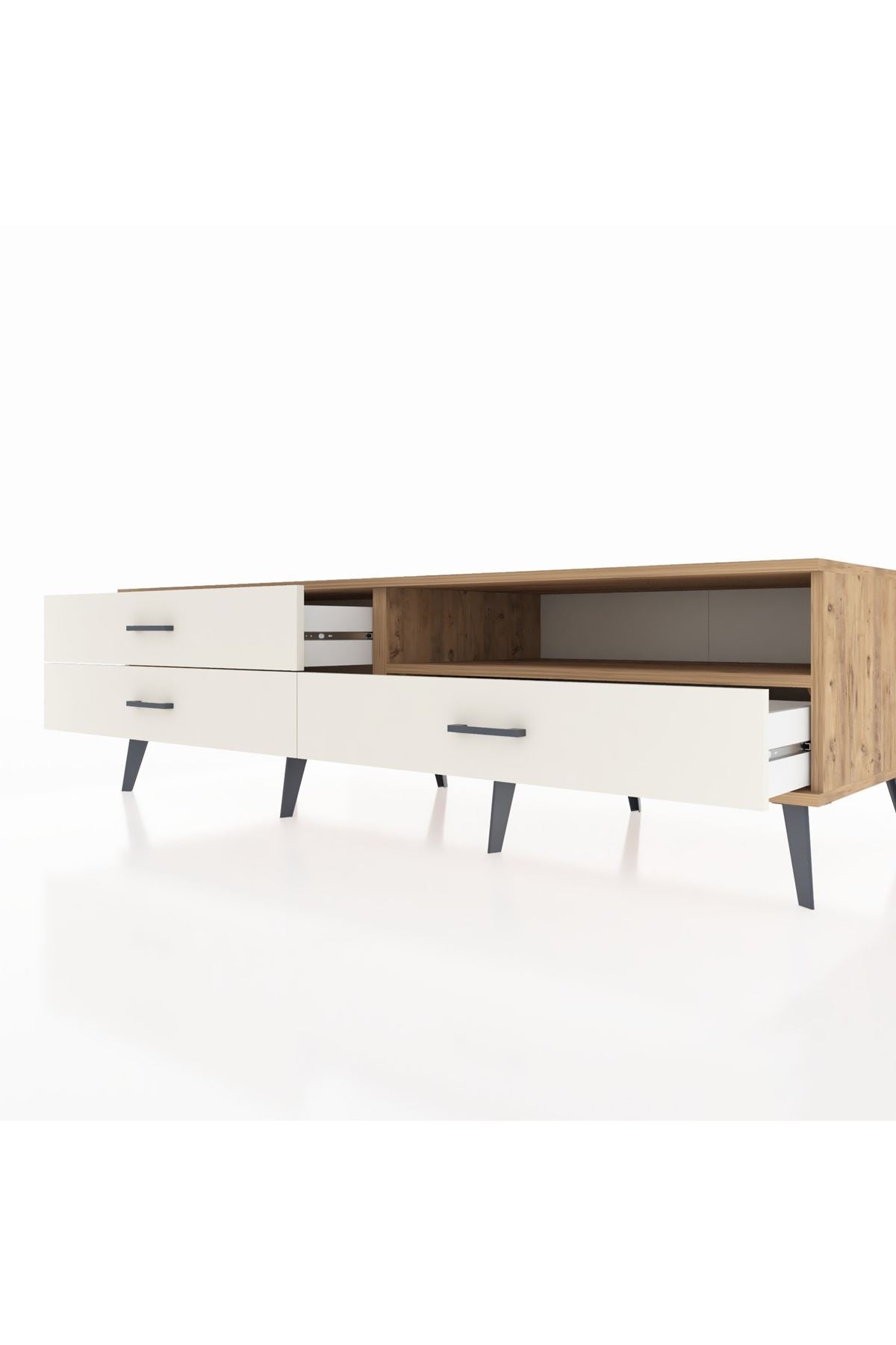 Kronos TV Ünitesi Tek Raflı 3 Çekmeceli  176x59x51 Çam-Çam/Aytaşı