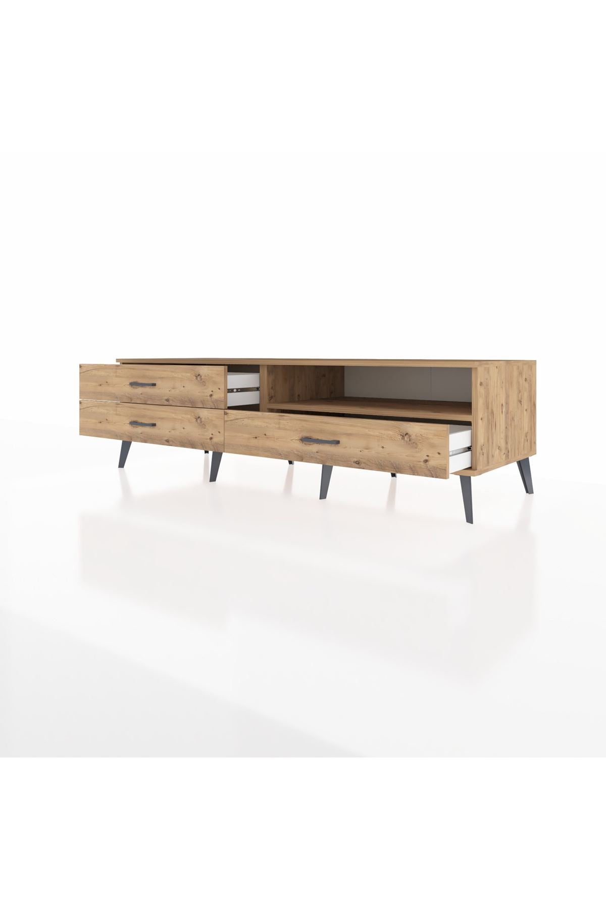 Kronos TV Ünitesi Tek Raflı 3 Çekmeceli  176x59x51 Çam-Çam/Çam