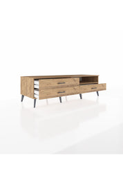 Kronos TV Ünitesi Tek Raflı 3 Çekmeceli  176x59x51 Çam-Çam/Çam