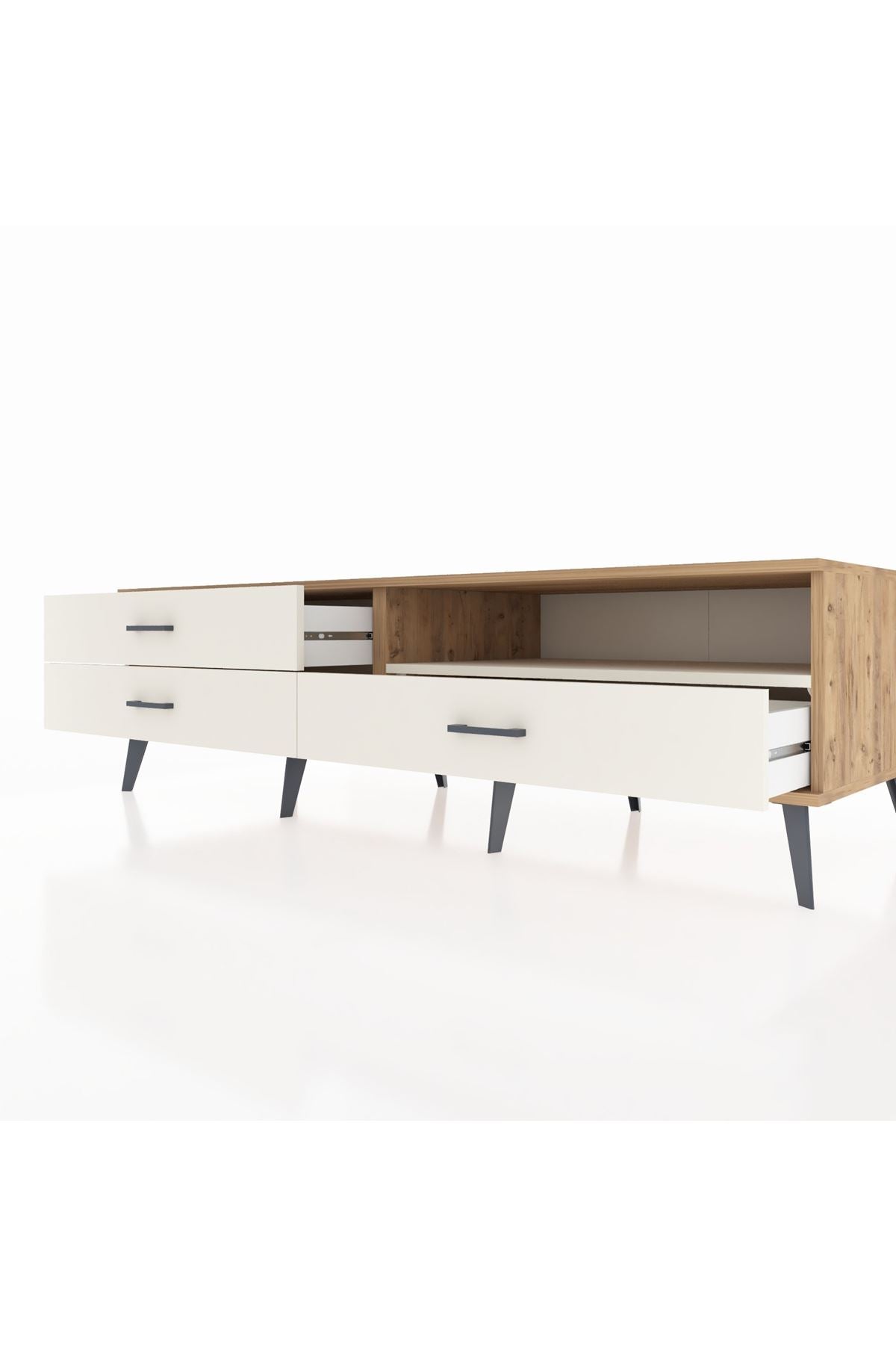 Kronos TV Ünitesi Tek Raflı 3 Çekmeceli  176x59x51 Çam-Aytaşı/Aytaşı