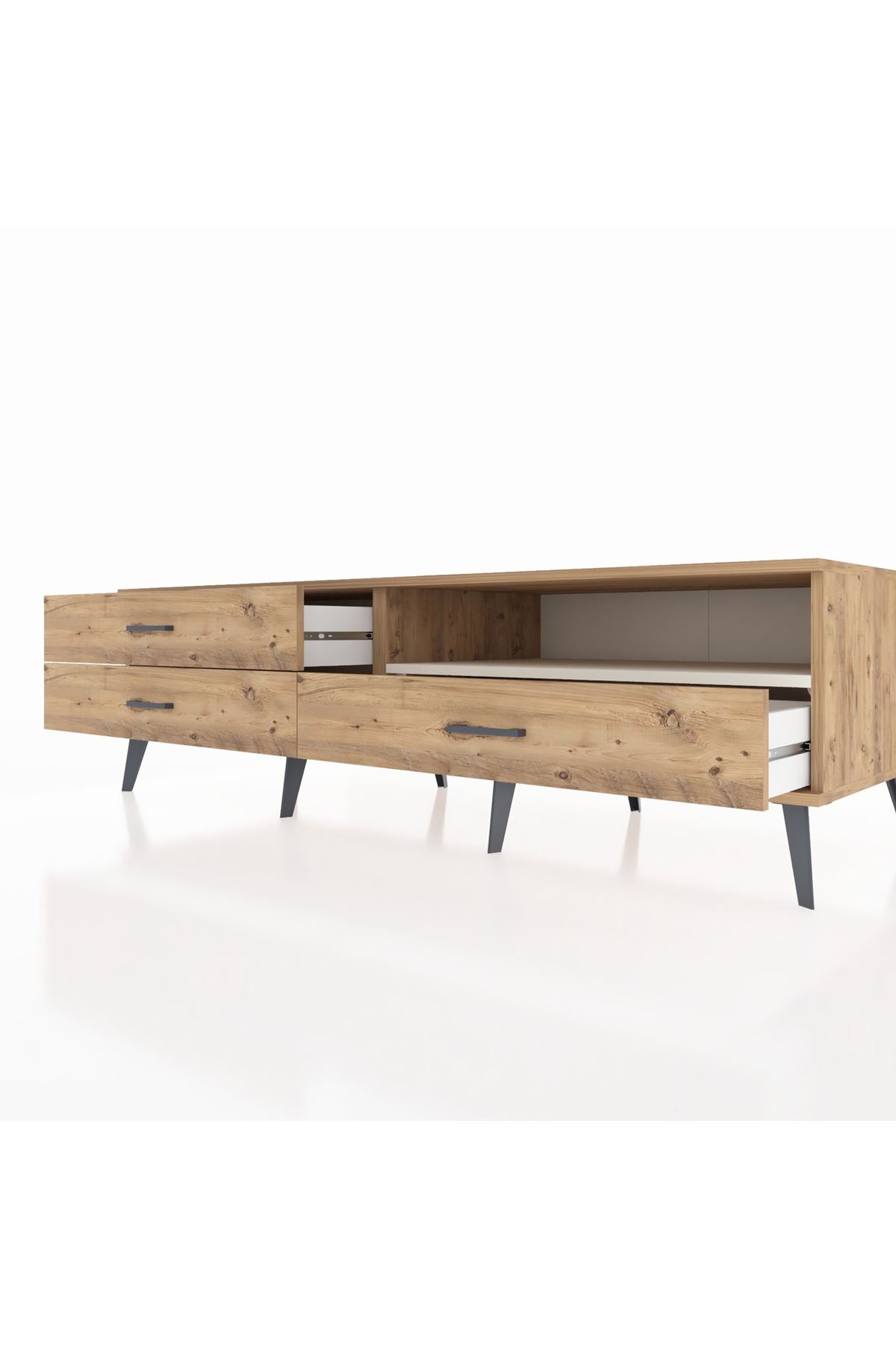 Kronos TV Ünitesi Tek Raflı 3 Çekmeceli  176x59x51 Çam-Aytaşı/Çam