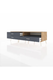 Kronos TV Ünitesi Tek Raflı 3 Çekmeceli  176x59x51 Çam-Antrasit/Antrasit