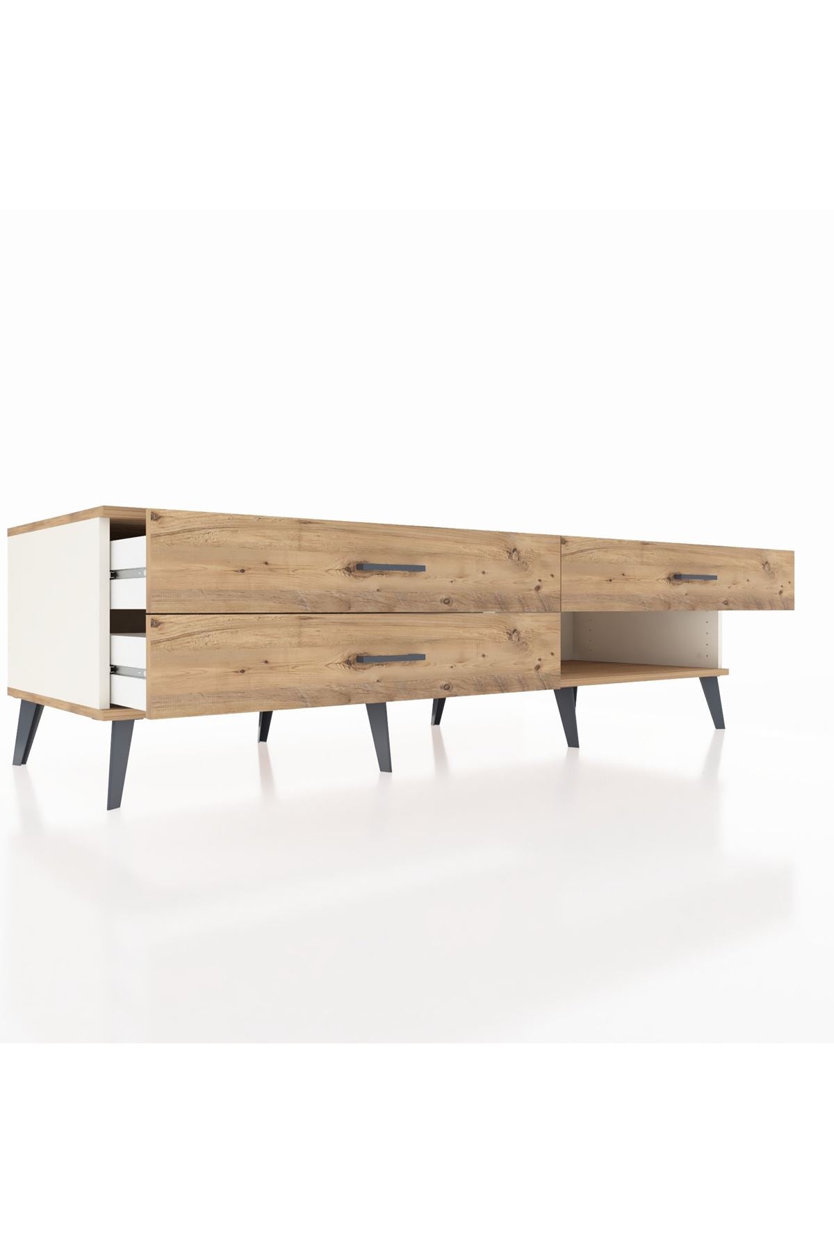 Kronos TV Ünitesi 3 Çekmeceli  176x59x51 Aytaşı-Çam/Çam