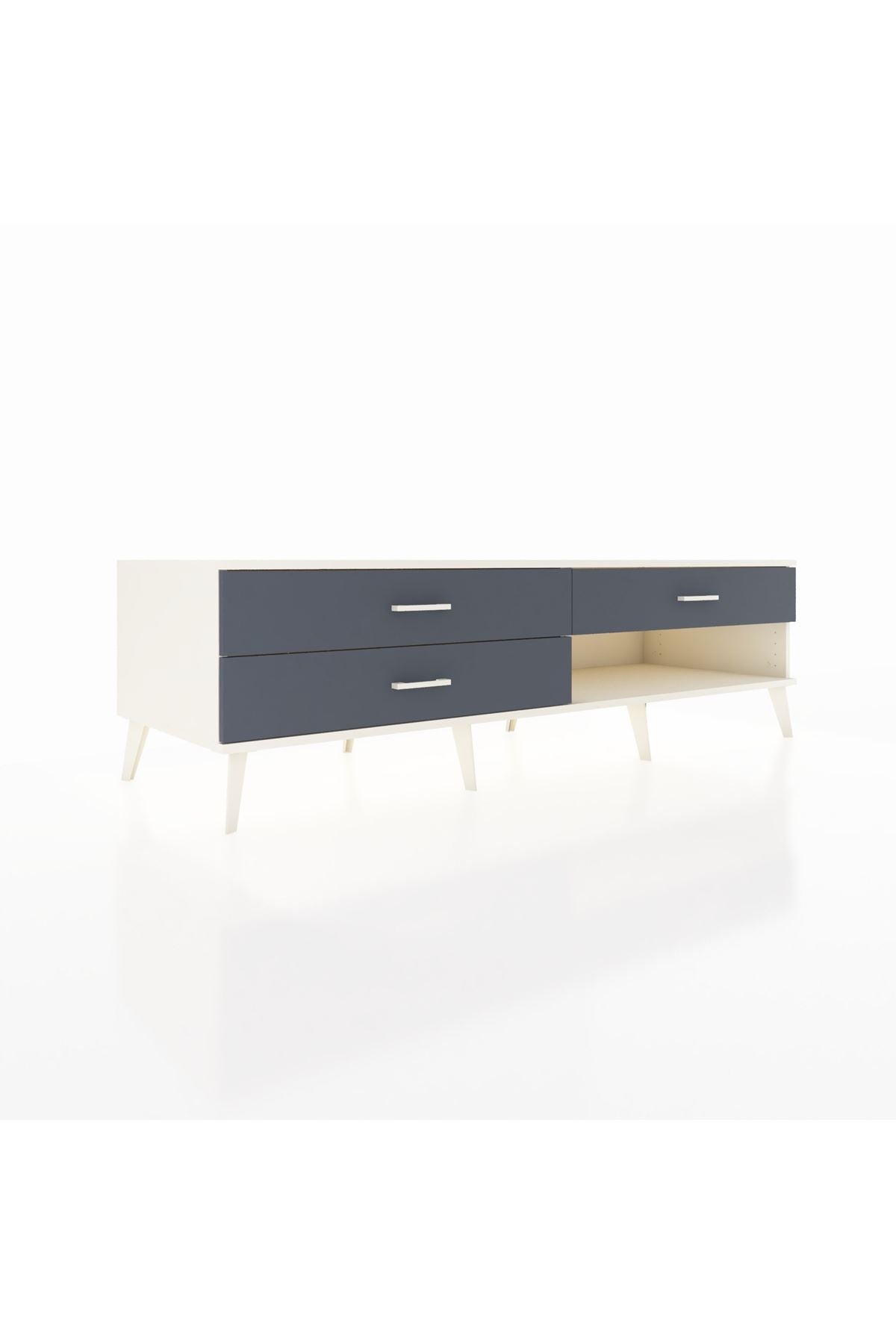 Kronos TV Ünitesi 3 Çekmeceli  176x59x51 Aytaşı-Aytaşı/Antrasit