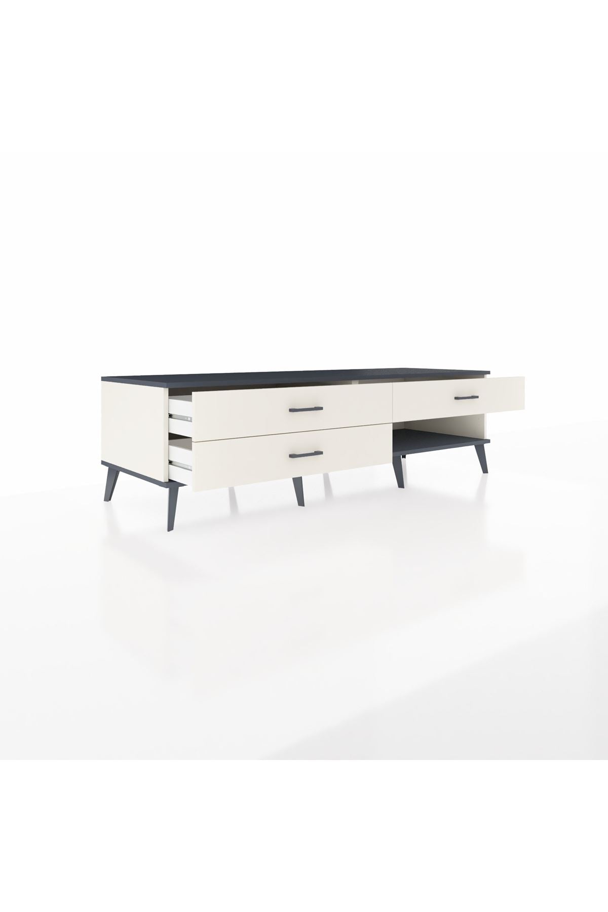 Kronos TV Ünitesi 3 Çekmeceli  176x59x51 Aytaşı-Antrasit/Aytaşı