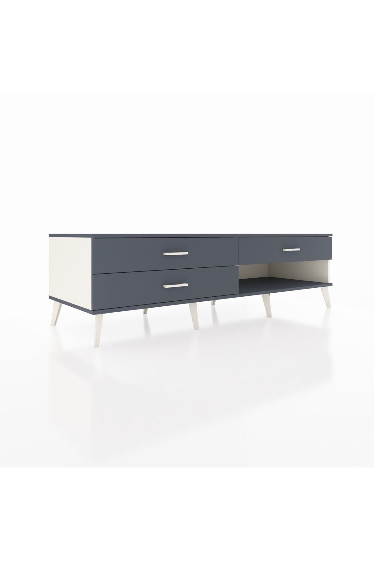 Kronos TV Ünitesi 3 Çekmeceli  176x59x51 Aytaşı-Antrasit/Antrasit