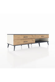 Kronos TV Ünitesi 3 Çekmeceli  176x59x51 Aytaşı-Antrasit/Çam