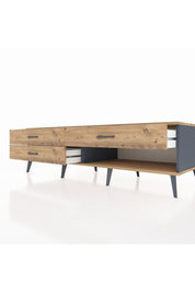 Kronos TV Ünitesi 3 Çekmeceli  176x59x51 Antrasit-Çam/Çam