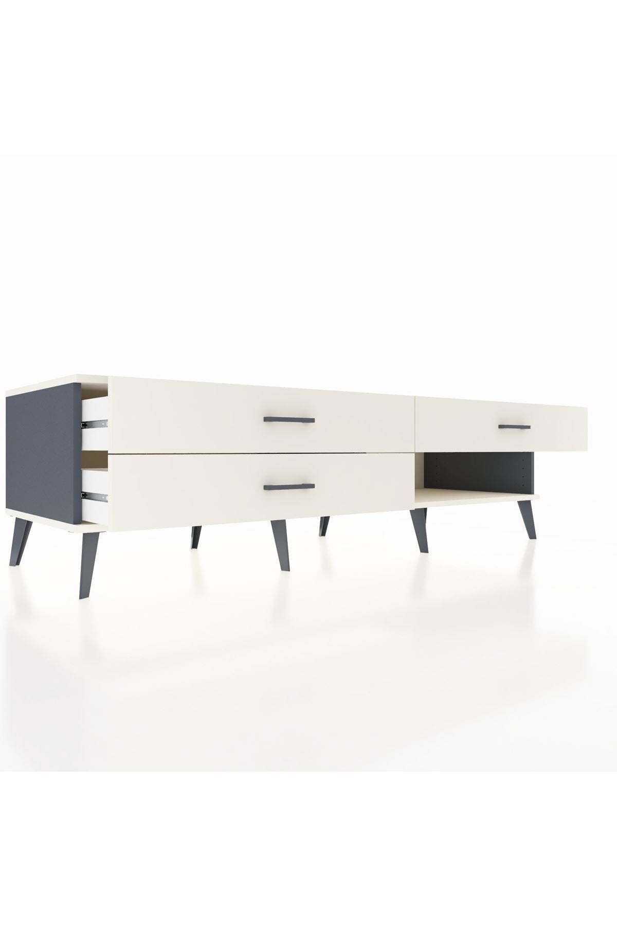 Kronos TV Ünitesi 3 Çekmeceli  176x59x51 Antrasit-Aytaşı/Aytaşı