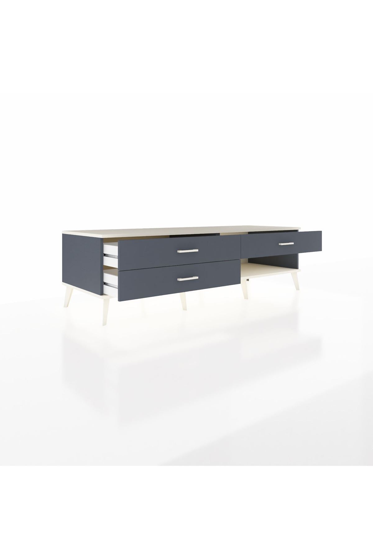 Kronos TV Ünitesi 3 Çekmeceli  176x59x51 Antrasit-Aytaşı/Antrasit