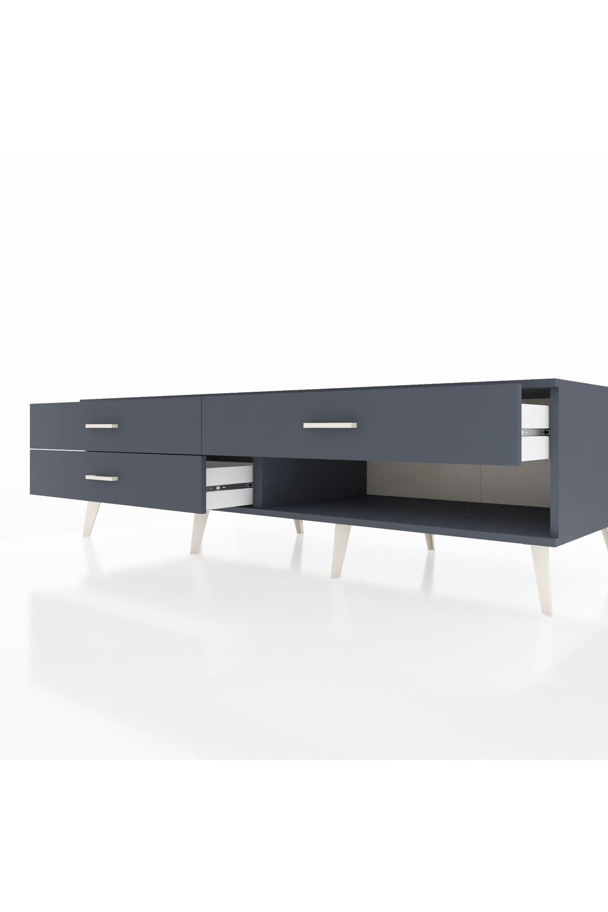 Kronos TV Ünitesi 3 Çekmeceli  176x59x51 Antrasit-Antrasit/Antrasit