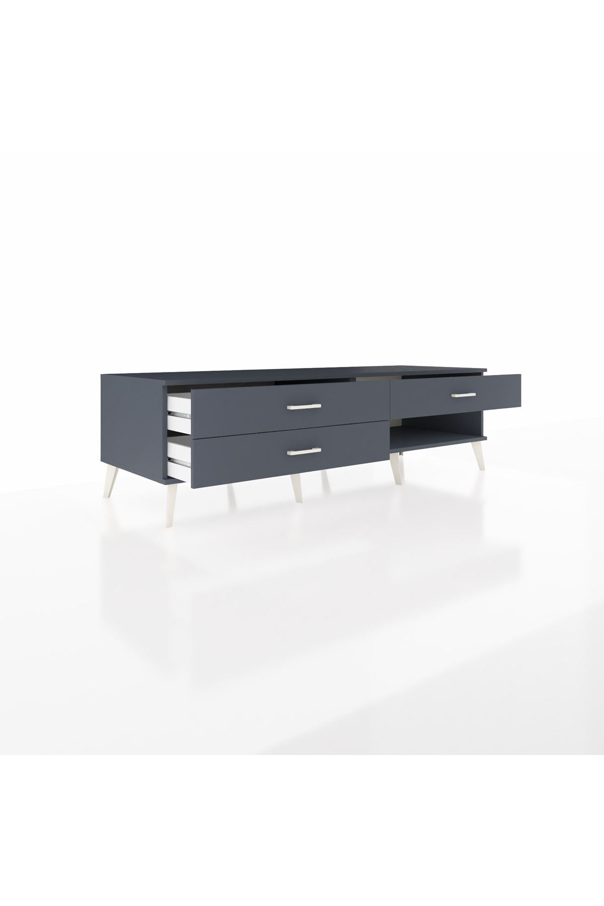 Kronos TV Ünitesi 3 Çekmeceli  176x59x51 Antrasit-Antrasit/Antrasit