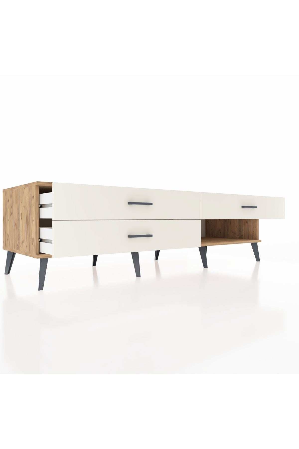 Kronos TV Ünitesi 3 Çekmeceli  176x59x51 Çam-Çam/Aytaşı