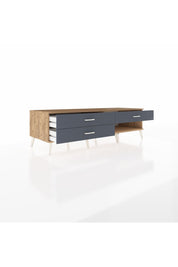 Kronos TV Ünitesi 3 Çekmeceli  176x59x51 Çam-Çam/Antrasit