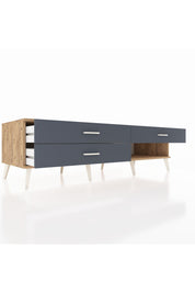 Kronos TV Ünitesi 3 Çekmeceli  176x59x51 Çam-Çam/Antrasit
