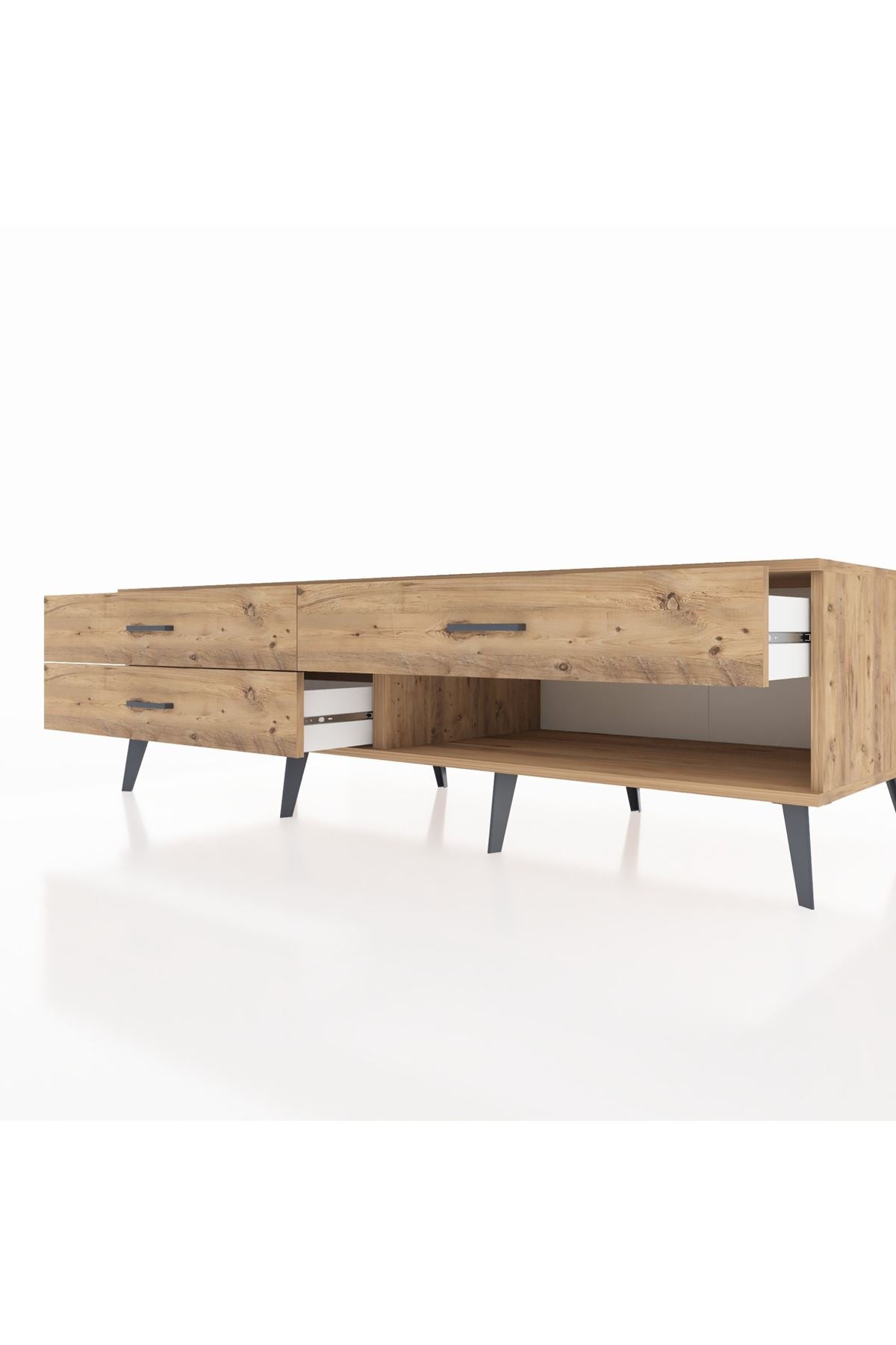 Kronos TV Ünitesi 3 Çekmeceli  176x59x51 Çam-Çam/Çam