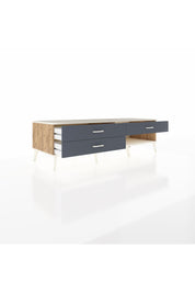 Kronos TV Ünitesi 3 Çekmeceli  176x59x51 Çam-Aytaşı/Antrasit