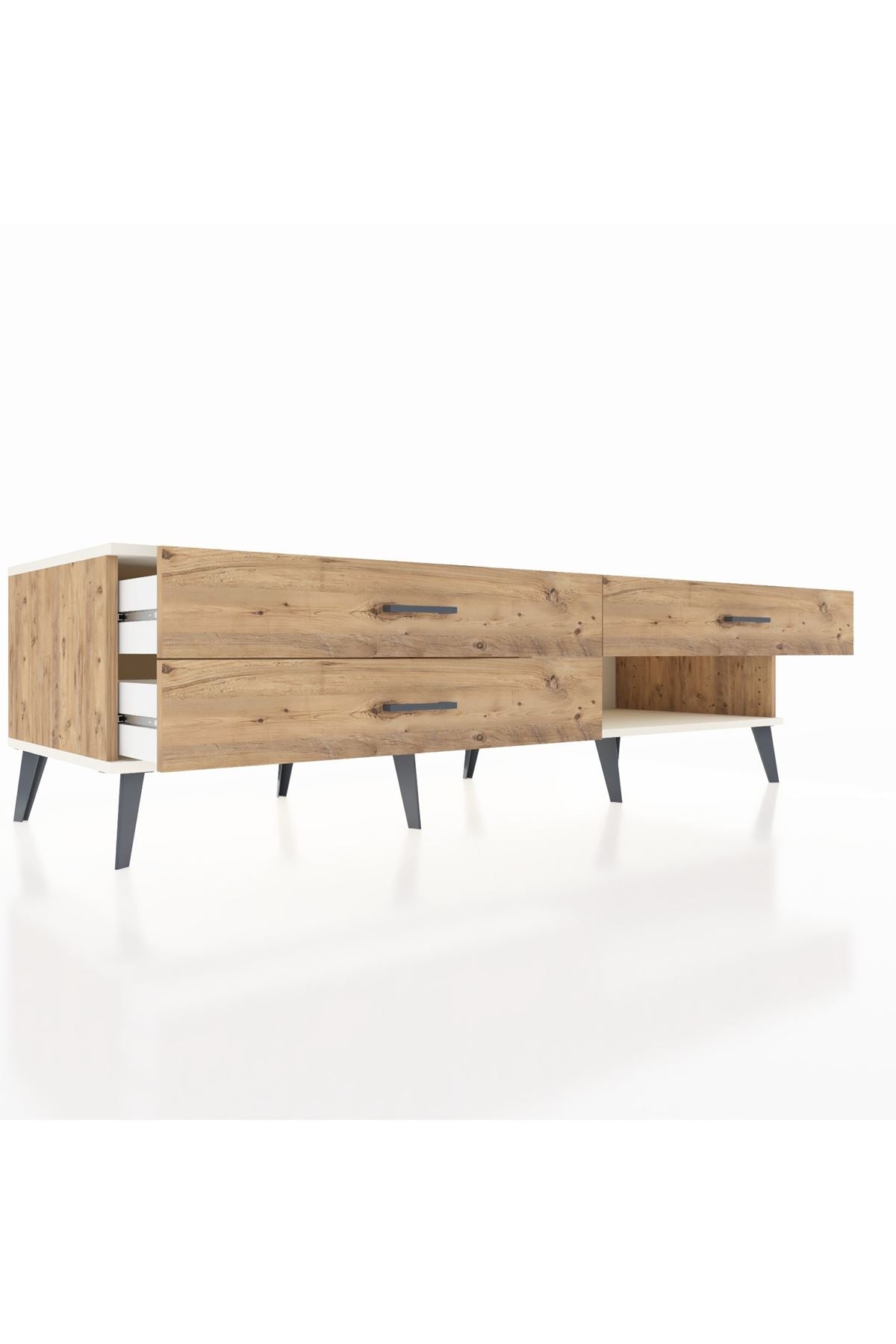 Kronos TV Ünitesi 3 Çekmeceli  176x59x51 Çam-Aytaşı/Çam