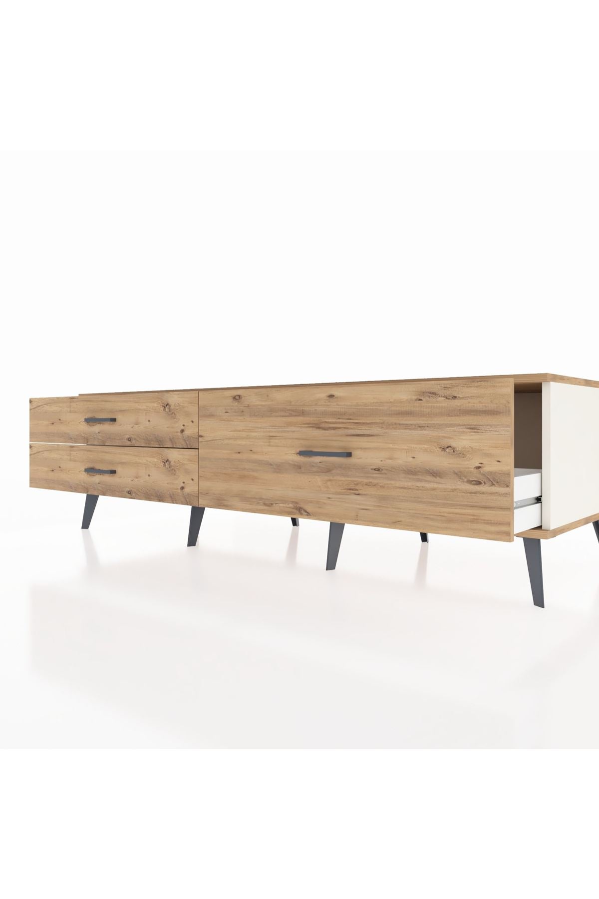 Kronos TV Ünitesi 3 Çekmeceli  176x59x51 Aytaşı-Çam/Çam
