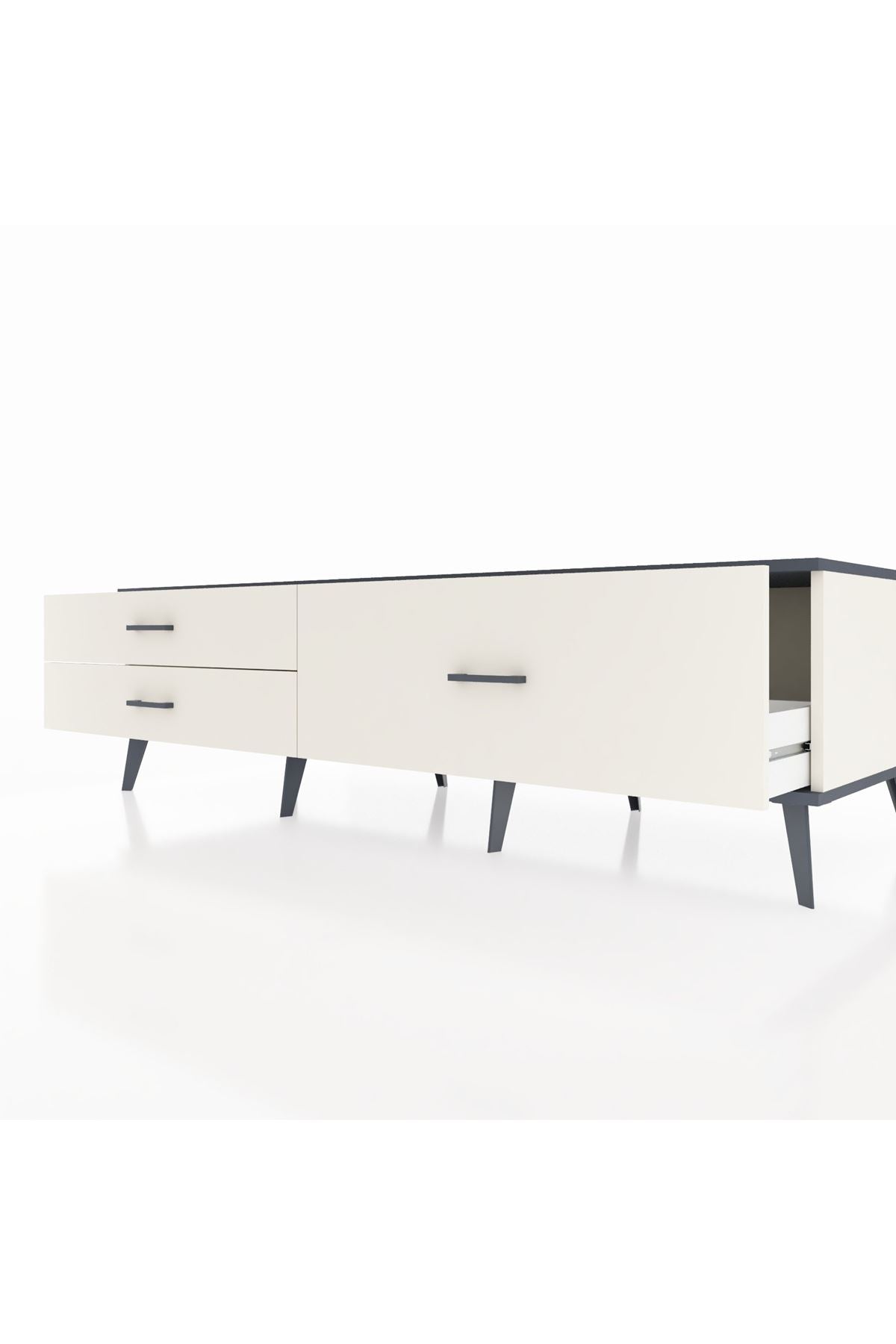 Kronos TV Ünitesi 3 Çekmeceli  176x59x51 Aytaşı-Antrasit/Aytaşı
