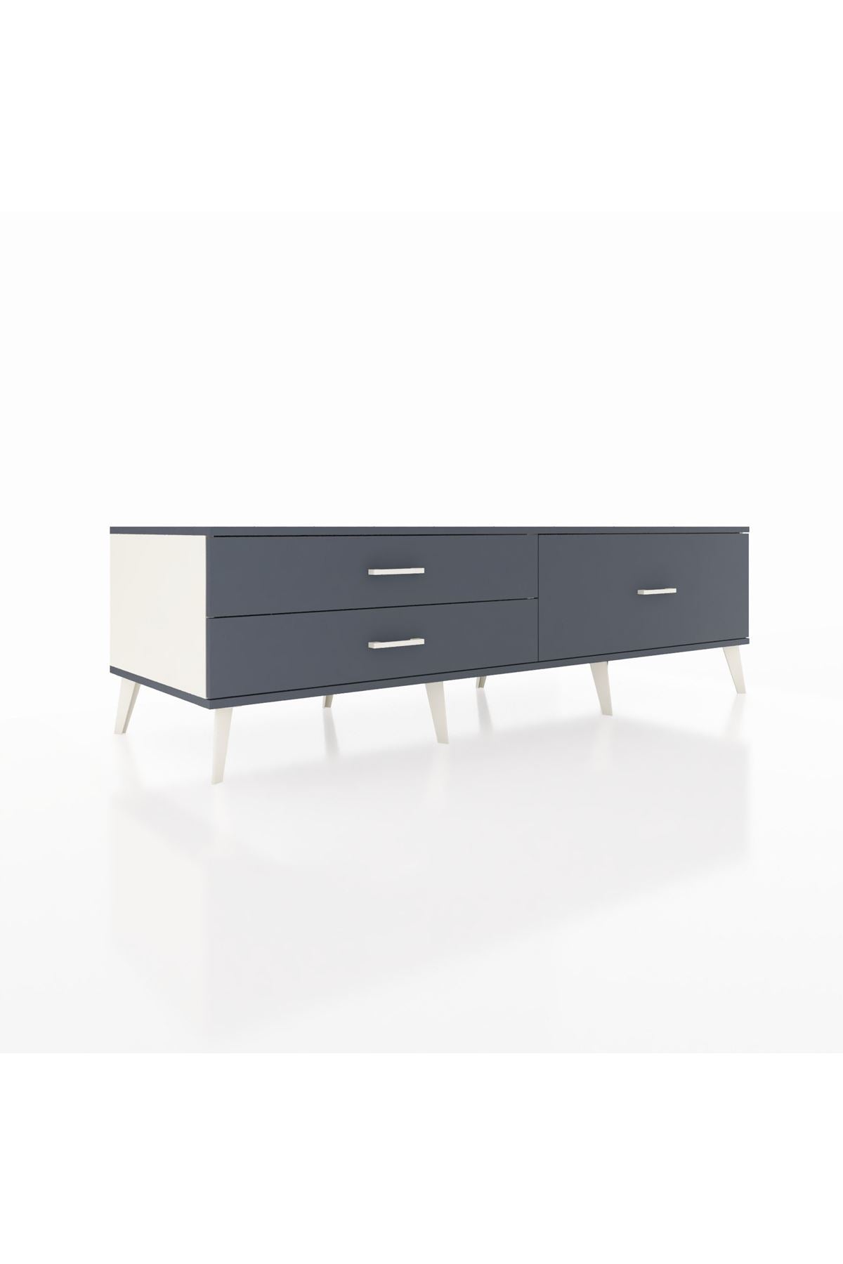 Kronos TV Ünitesi 3 Çekmeceli  176x59x51 Aytaşı-Antrasit/Antrasit