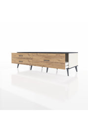 Kronos TV Ünitesi 3 Çekmeceli  176x59x51 Aytaşı-Antrasit/Çam