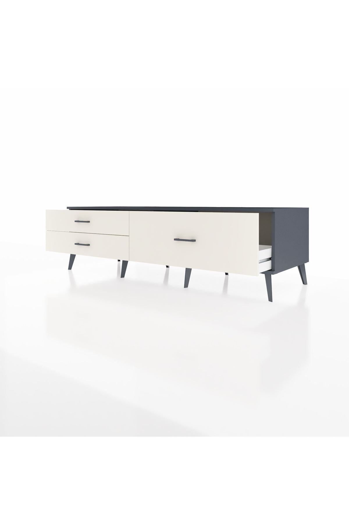 Kronos TV Ünitesi 3 Çekmeceli  176x59x51 Antrasit-Antrasit/Aytaşı