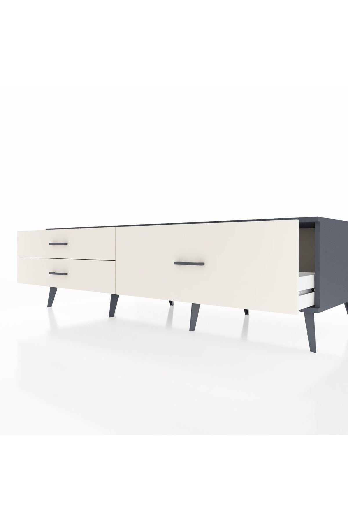 Kronos TV Ünitesi 3 Çekmeceli  176x59x51 Antrasit-Antrasit/Aytaşı