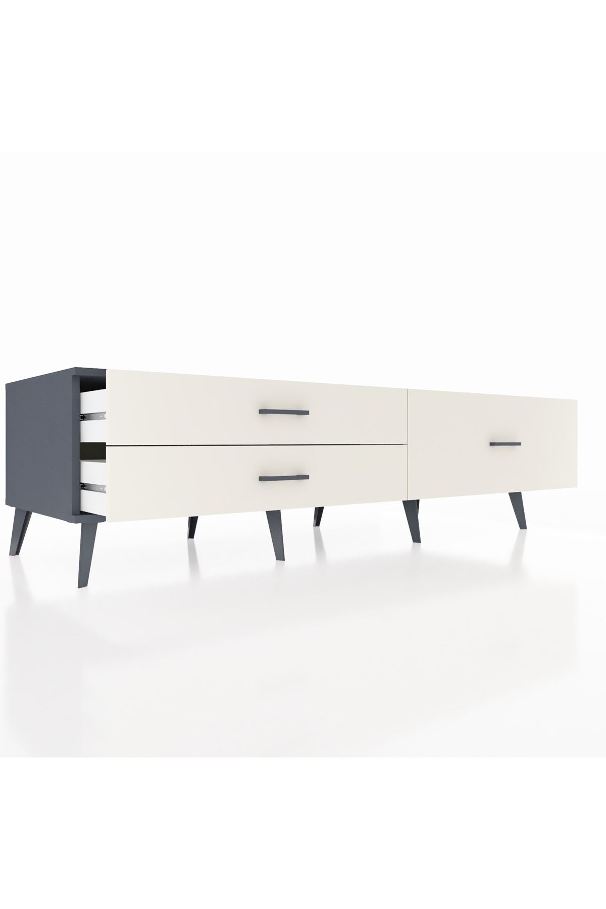 Kronos TV Ünitesi 3 Çekmeceli  176x59x51 Antrasit-Antrasit/Aytaşı