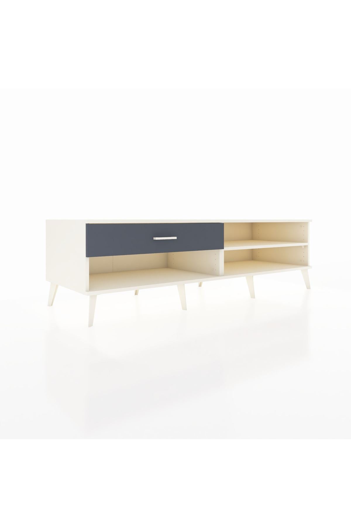 Kronos TV Ünitesi Tek Raflı Tek Çekmeceli  176x59x51 Aytaşı-Aytaşı/Antrasit