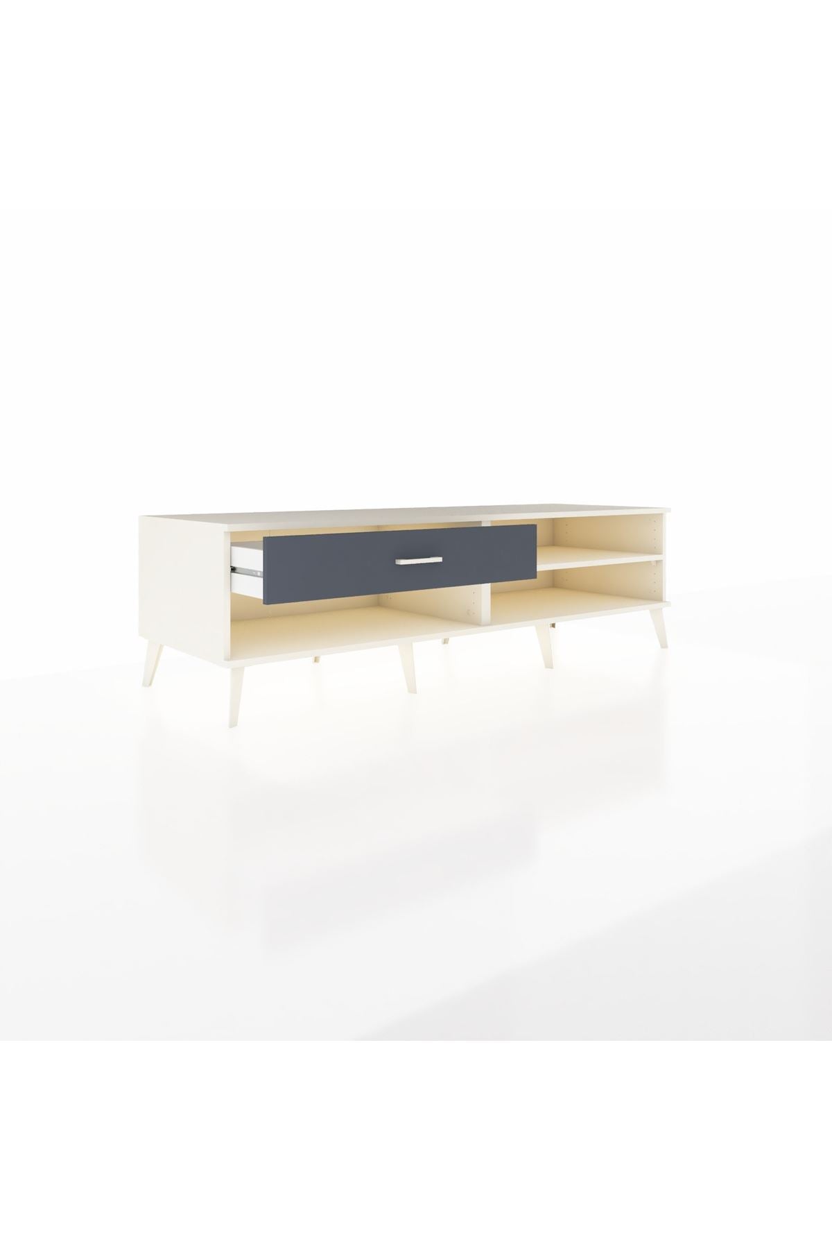 Kronos TV Ünitesi Tek Raflı Tek Çekmeceli  176x59x51 Aytaşı-Aytaşı/Antrasit