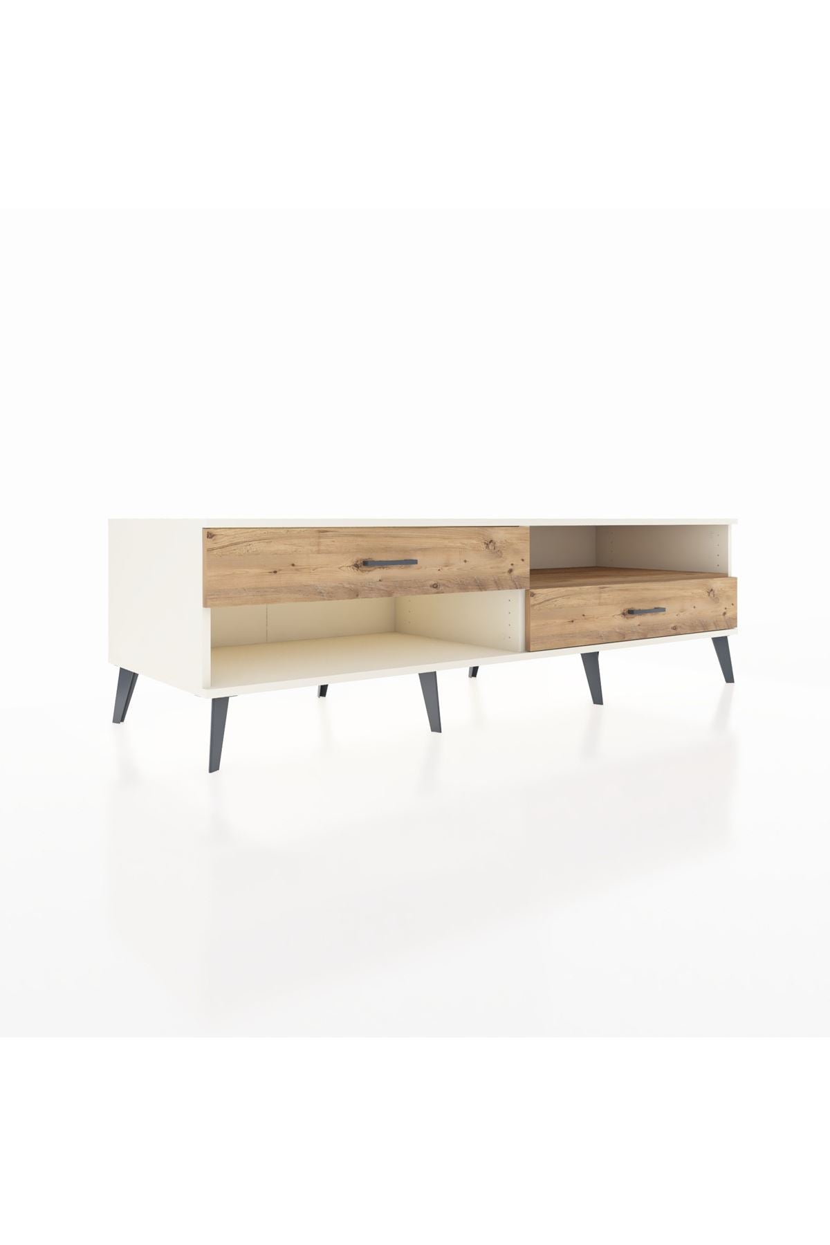 Kronos TV Ünitesi Tek Raflı 2 Çekmeceli  176x59x51 Aytaşı-Çam/Çam