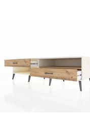 Kronos TV Ünitesi Tek Raflı 2 Çekmeceli  176x59x51 Aytaşı-Çam/Çam