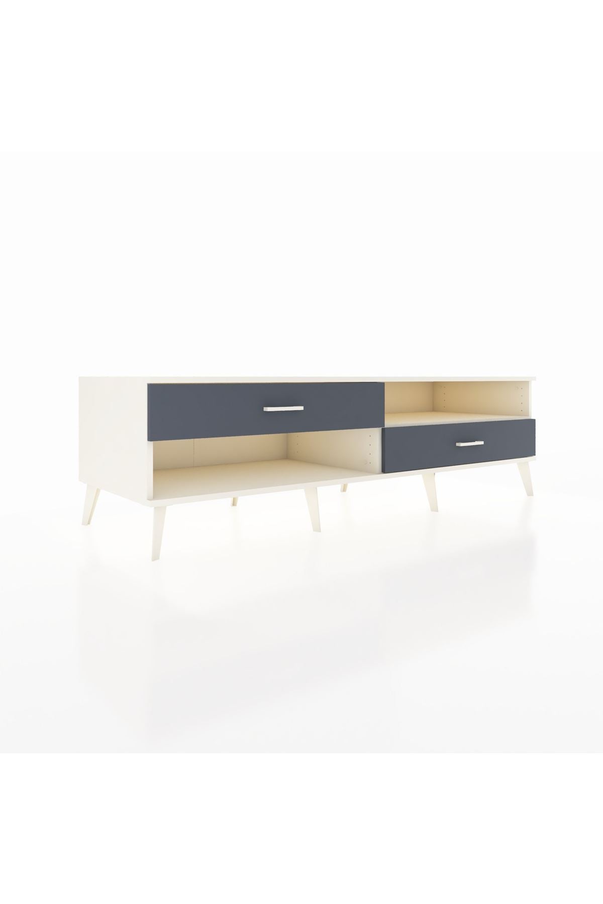 Kronos TV Ünitesi Tek Raflı 2 Çekmeceli  176x59x51 Aytaşı-Aytaşı/Antrasit