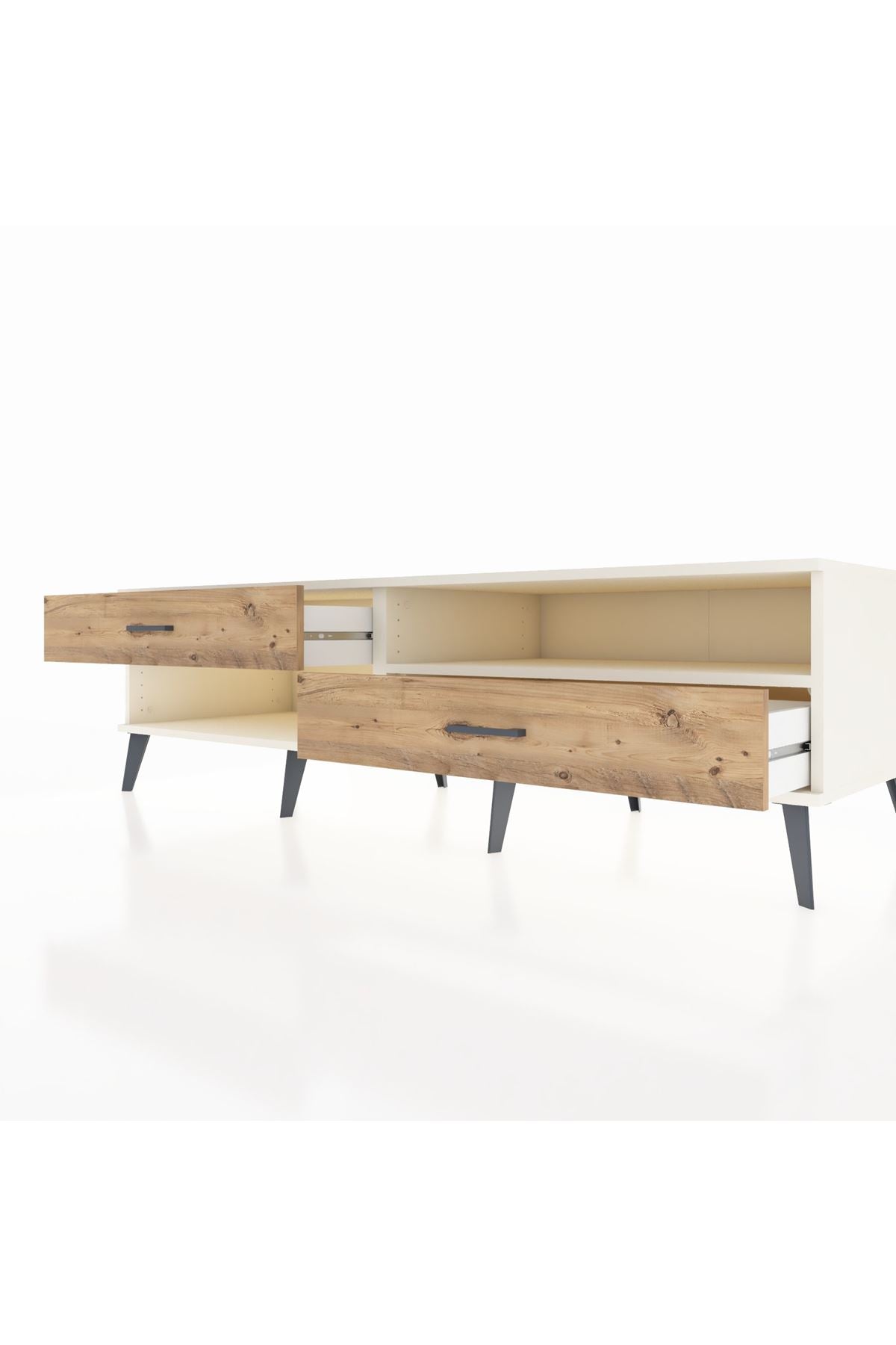 Kronos TV Ünitesi Tek Raflı 2 Çekmeceli  176x59x51 Aytaşı-Aytaşı/Çam