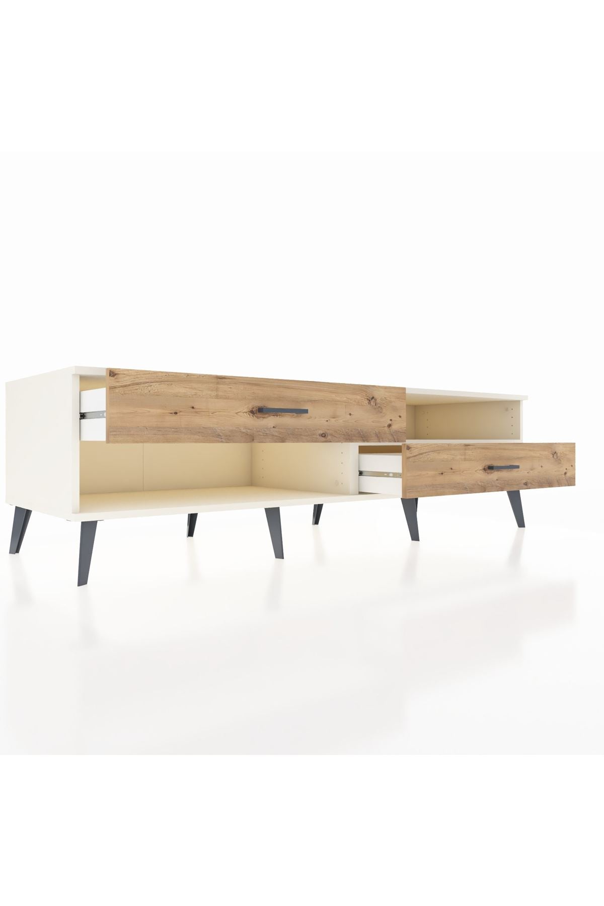 Kronos TV Ünitesi Tek Raflı 2 Çekmeceli  176x59x51 Aytaşı-Aytaşı/Çam