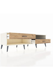 Kronos TV Ünitesi Tek Raflı 2 Çekmeceli  176x59x51 Aytaşı-Antrasit/Çam