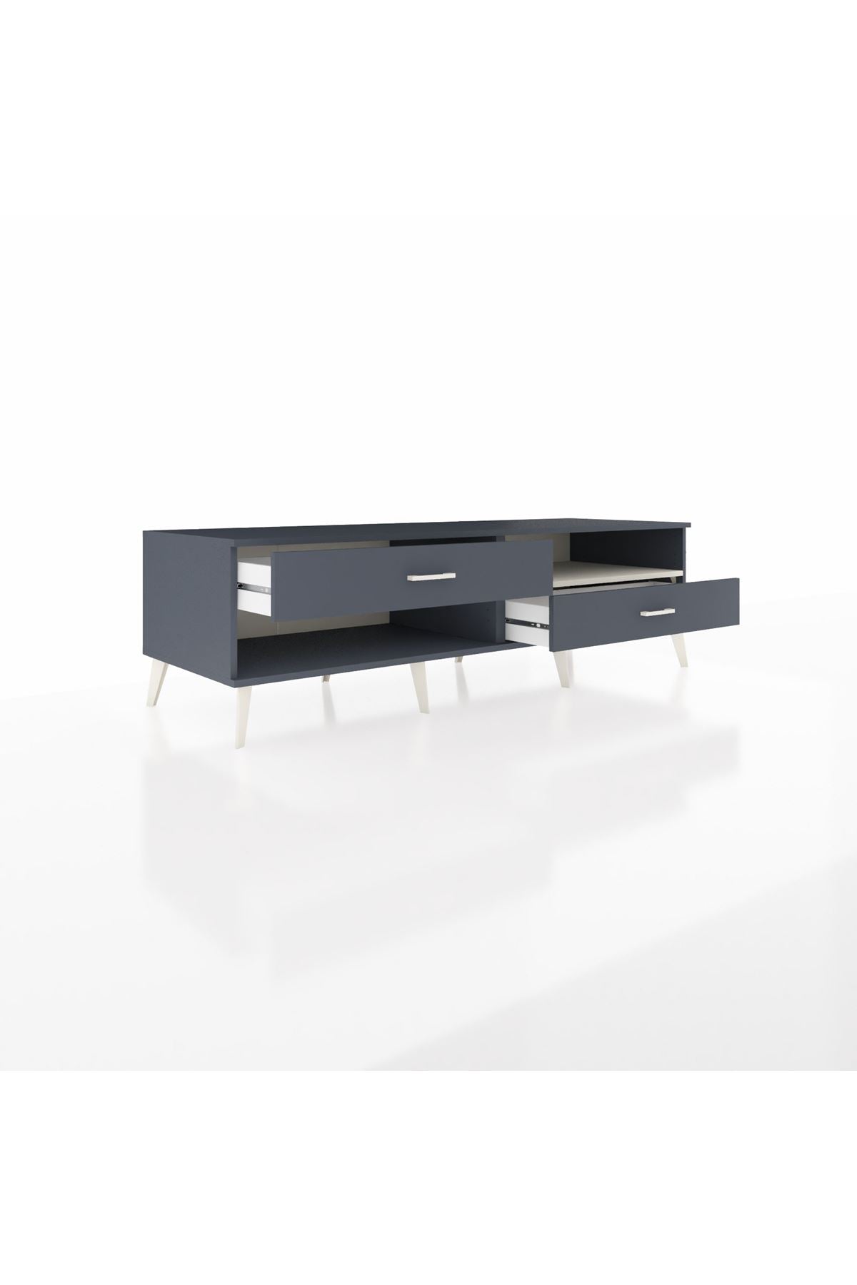 Kronos TV Ünitesi Tek Raflı 2 Çekmeceli  176x59x51 Antrasit-Aytaşı/Antrasit