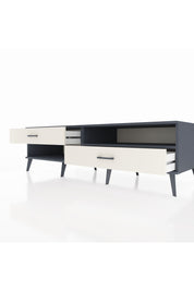 Kronos TV Ünitesi Tek Raflı 2 Çekmeceli  176x59x51 Antrasit-Antrasit/Aytaşı