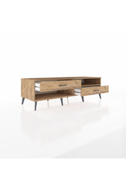 Kronos TV Ünitesi Tek Raflı 2 Çekmeceli  176x59x51 Çam-Çam/Çam