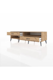 Kronos TV Ünitesi Tek Raflı 2 Çekmeceli  176x59x51 Çam-Çam/Çam