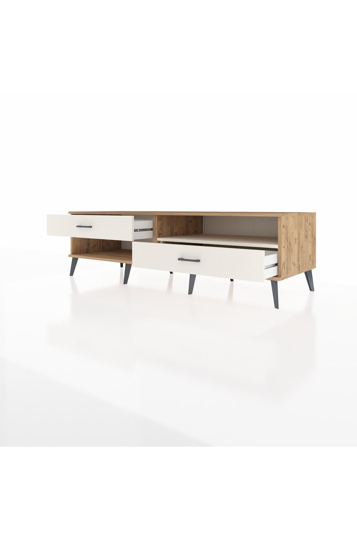 Kronos TV Ünitesi Tek Raflı 2 Çekmeceli  176x59x51 Çam-Aytaşı/Aytaşı