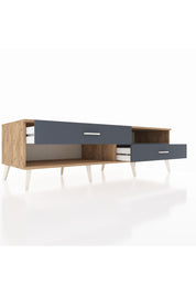 Kronos TV Ünitesi Tek Raflı 2 Çekmeceli  176x59x51 Çam-Antrasit/Antrasit