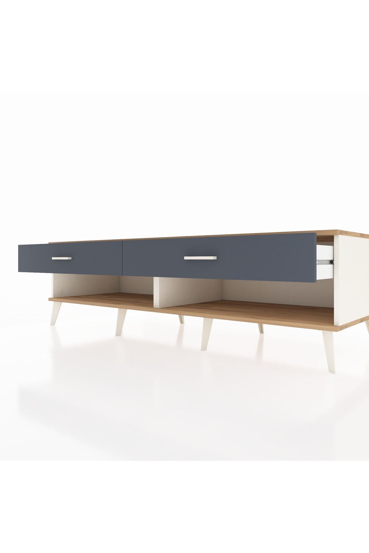 Kronos TV Ünitesi 2 Çekmeceli  176x59x51 Aytaşı-Çam/Antrasit