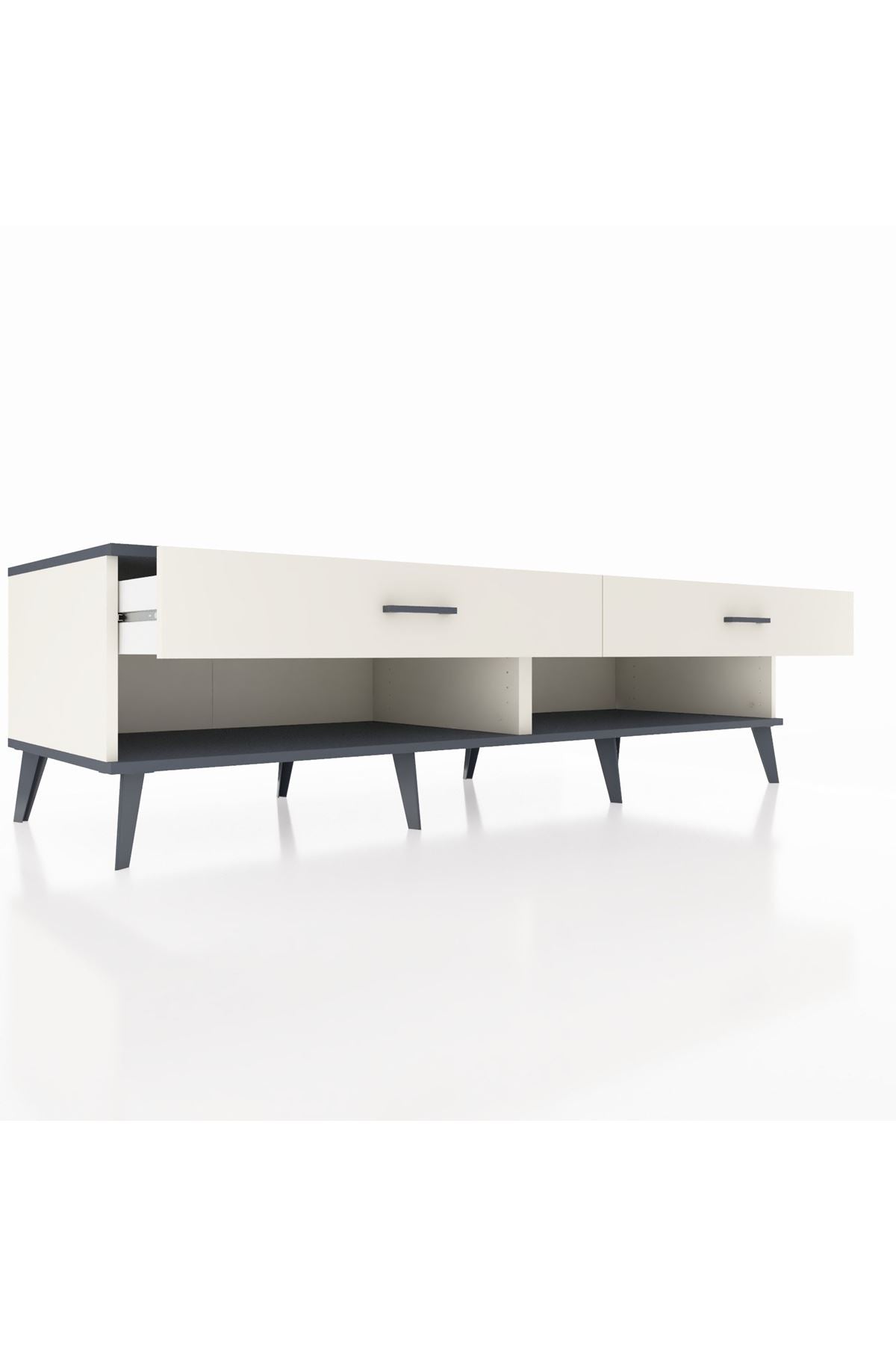 Kronos TV Ünitesi 2 Çekmeceli  176x59x51 Aytaşı-Antrasit/Aytaşı